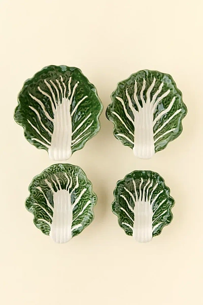 Urban Outfitters Cabbage Shaped Nesting Serving Bowl Set In Dark Green At
