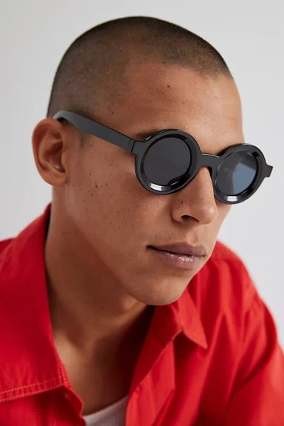 Urban Outfitters Caldwell Round Sunglasses In Black, Men's At