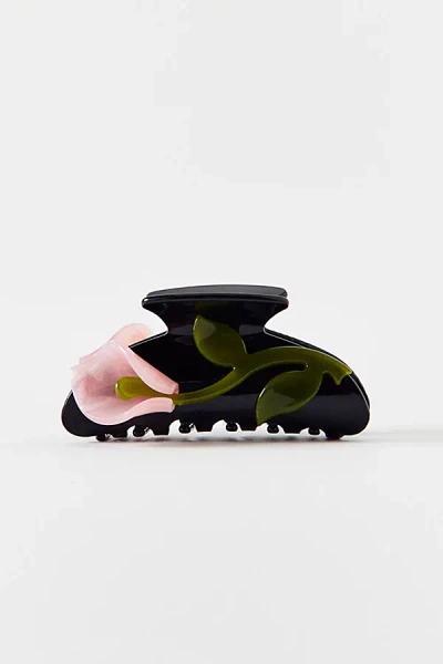 Urban Outfitters Calla Lily Flower Claw Clip In Black, Women's At