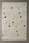 Urban Outfitters Camden Diamond Shaggy Wool Rug At  In Neutral