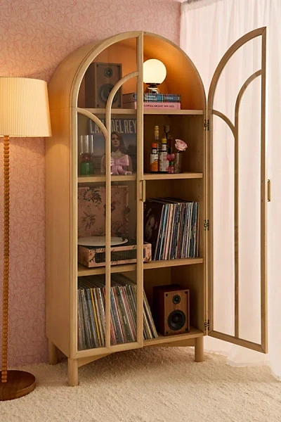 Urban Outfitters Camille Statement Storage Cabinet In Bleached Rubberwood At  In Neutral