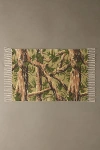Urban Outfitters Camo Screen Printed Rug In Green Pattern At