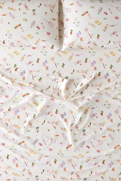 Urban Outfitters Candy Patterned Core Sheet Set In White At  In Multi