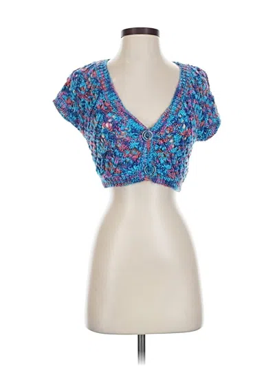 Pre-owned Urban Outfitters Cardigan Sweater In Blue