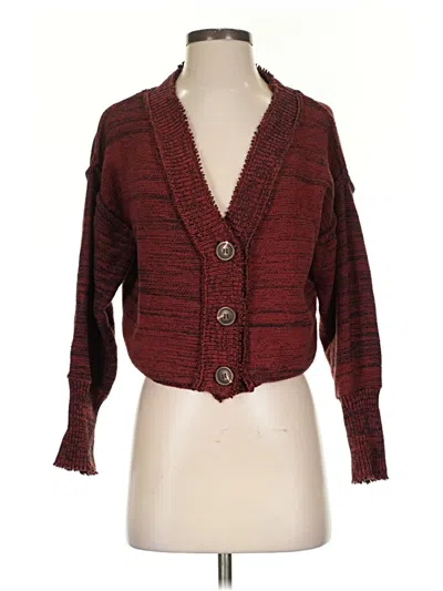 Pre-owned Urban Outfitters Cardigan Sweater In Burgundy