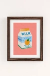 Urban Outfitters Carmen Veltman Orange Milk Art Print In Walnut Wood Frame At  In Multi