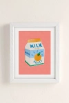 Urban Outfitters Carmen Veltman Orange Milk Art Print In White Wood Frame At  In Multi