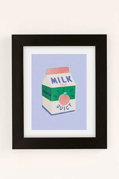 Urban Outfitters Carmen Veltman Peach Milk Art Print In Modern Black At