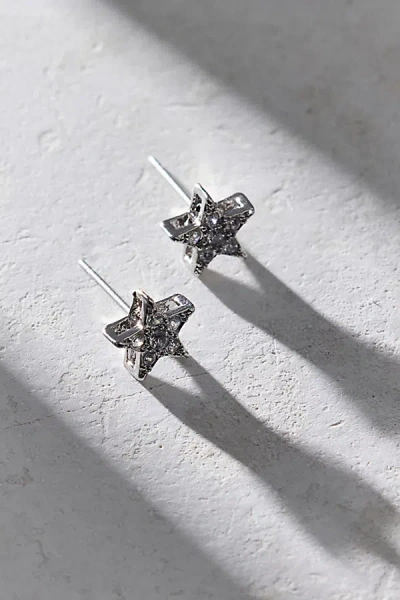 Urban Outfitters Carolina Stars Rhinestone Stud Earring In Silver, Women's At