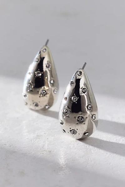 Urban Outfitters Carolina Stars Rhinestone Teardrop Earring In Silver, Women's At