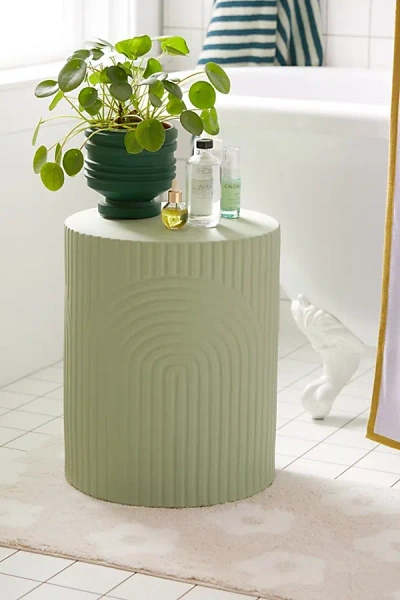 Urban Outfitters Carved Side Table In Green At