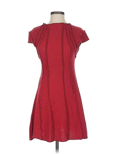 Pre-owned Urban Outfitters Casual Dress In Burgundy