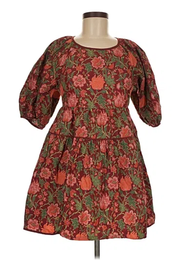 Pre-owned Urban Outfitters Casual Dress In Burgundy