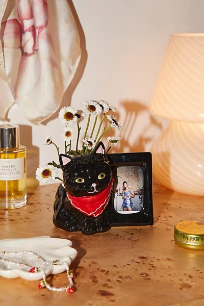 Urban Outfitters Cat Instax Picture Frame Vase In Black At