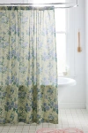 Urban Outfitters Catlyn Floral Patterned Shower Curtain In Green At  In Green