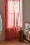 Urban Outfitters Catlyn Floral Patterned Window Panel In Pink At  In Red