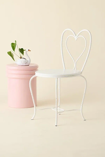 Urban Outfitters Celeste Heart Iron Dining Chair In White At
