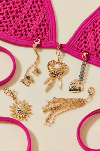 Urban Outfitters Celestial Burst Bikini Charms Set Top In Gold, Women's At
