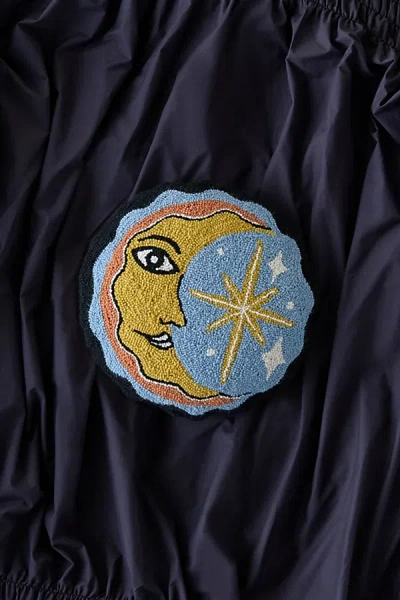 Urban Outfitters Celestial Moon Slice Round Tufted Wool Throw Pillow In Blue At