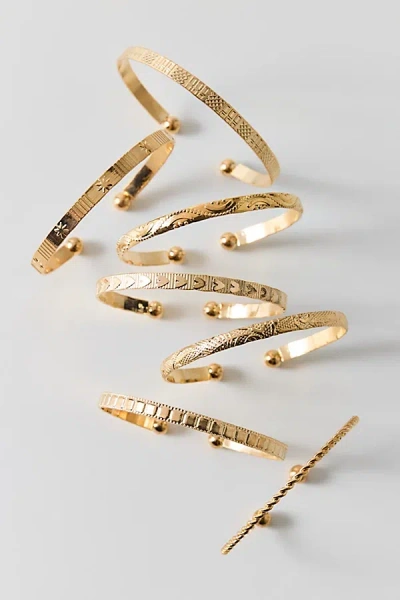 Urban Outfitters Celestial Multi Bangle Bracelets Set In Gold, Women's At