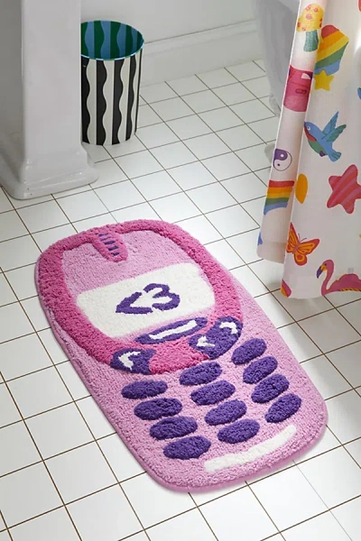 Urban Outfitters Cell Phone Bath Mat In Pink At
