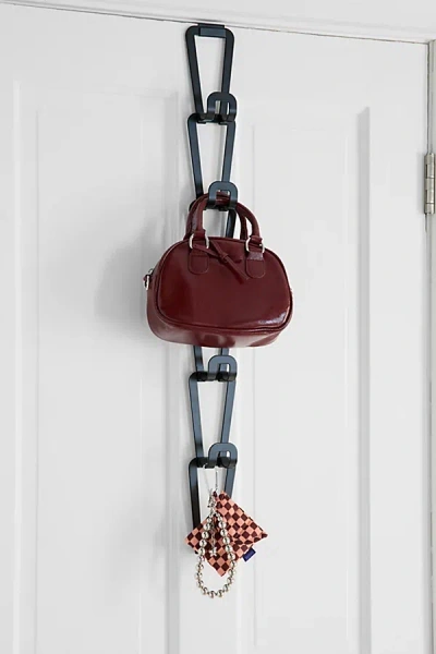 Urban Outfitters Chain Metal Over-the-door Multi-hook In Black At