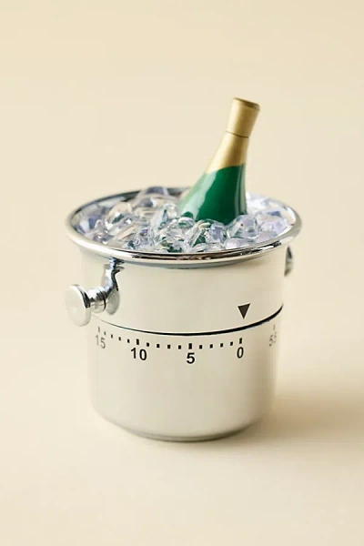 Urban Outfitters Champagne On Ice Bucket Twist Timer In Silver At
