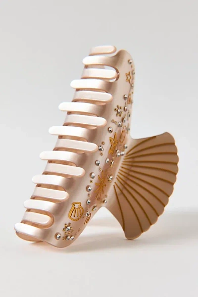 Urban Outfitters Champagne Shell Claw Clip In Gold, Women's At