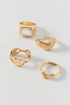 Urban Outfitters Charli Metal Mix And Match Ring Set In Gold, Women's At  In Gold