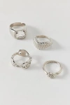 Urban Outfitters Charli Metal Mix And Match Ring Set In Silver, Women's At