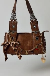 Urban Outfitters Charmed Bow Charm Bag Chain In Brown, Women's At