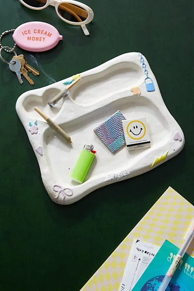 Urban Outfitters Charmed Rolling Tray In White At