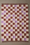 Urban Outfitters Checkerboard Woven Shag Rag Rug In Lavender At