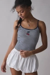 Urban Outfitters Cherry On Top Embroidered Graphic Striped Cami In Blue, Women's At  In Blue