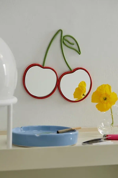 Urban Outfitters Cherry Wire Wall Mirror In Red At