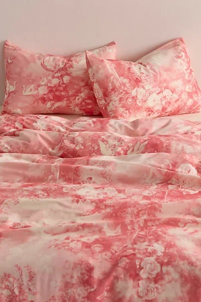 Urban Outfitters Cherub Dreams Patterned Duvet Cover In Pink At