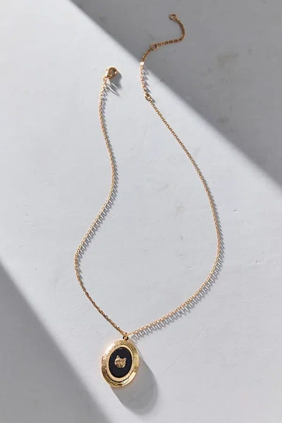 Urban Outfitters Chey Locket Necklace In Gold, Women's At