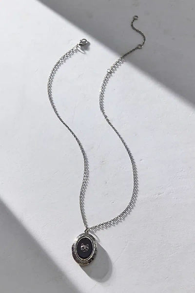 Urban Outfitters Chey Locket Necklace In Silver, Women's At  In Metallic