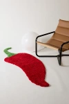 Urban Outfitters Chili Pepper Shaped Tufted Shag Rug In Red At