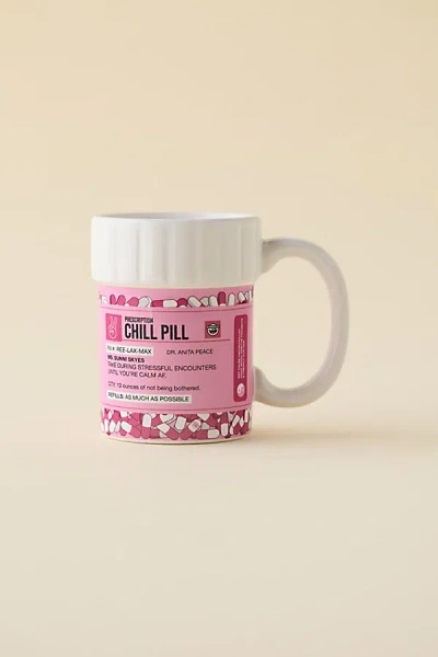 Urban Outfitters Chill Pill Bottle Ceramic Mug In Pink At