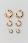 Urban Outfitters Chubby Hoop Earring Set In Gold