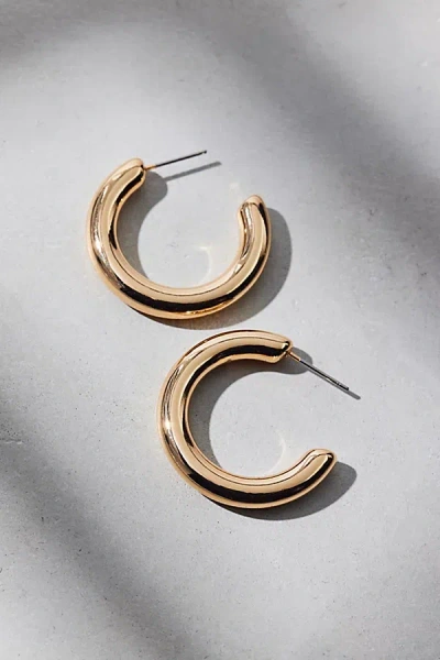 Urban Outfitters Chubby Small Hoop Earrings In Gold, Women's At