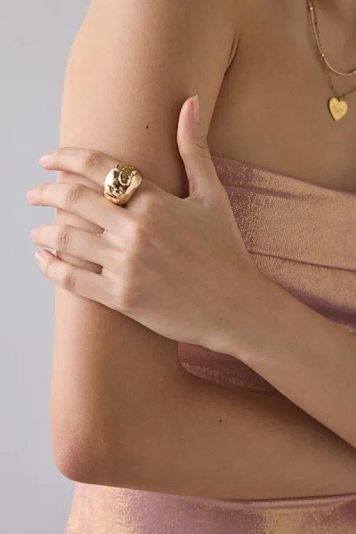 Urban Outfitters Chunky Butterfly Ring In Gold, Women's At