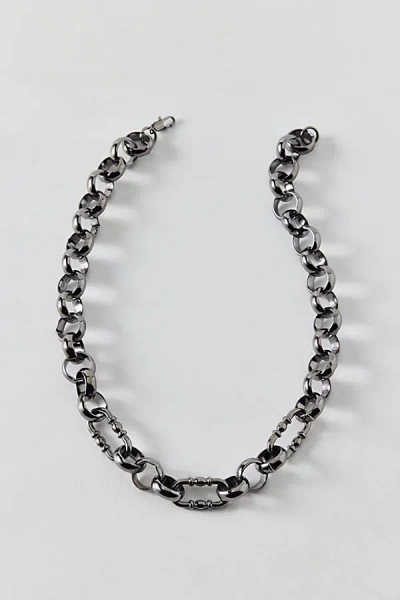 Urban Outfitters Chunky Linked Chain Necklace In Black, Men's At  In Metallic
