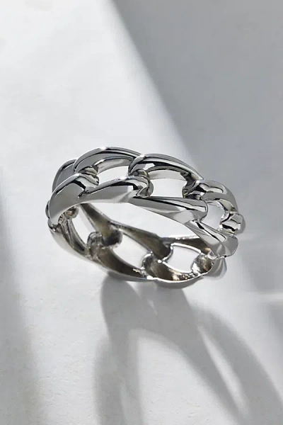 Urban Outfitters Chunky Metal Chain Link Cuff Bracelet In Silver, Women's At