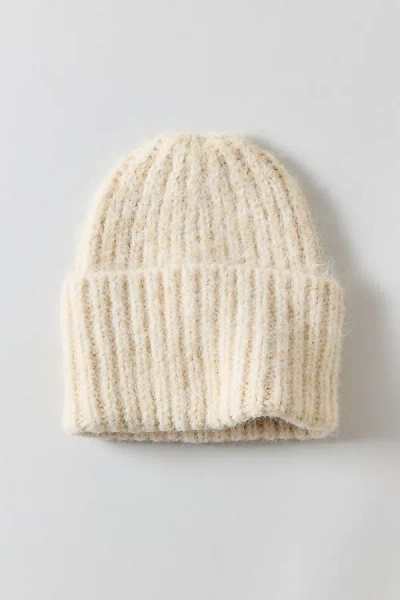 Urban Outfitters Chunky Ribbed Knit Beanie In Neutral, Women's At  In Gold