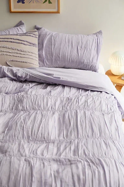 Urban Outfitters Cinched Duvet Cover In Lavender At  In Blue