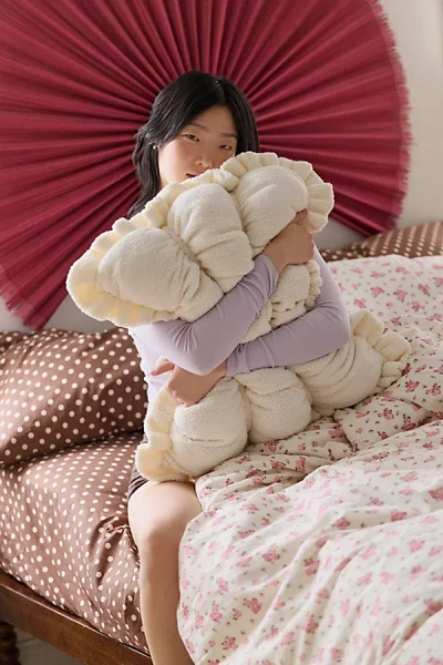 Urban Outfitters Cinched Marshmallow Puff Fleece Throw Pillow In Natural At  In Neutral