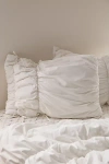 Urban Outfitters Cinched Puffy Sham Set In White At  In White