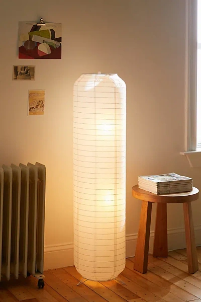 Urban Outfitters Cindy Paper Lantern Floor Lamp In White At